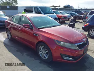 2013 Kia Optima LX with VIN 5XXGM4A75DG177167, listed as a IAAI auction lot 41889164 with 50,740 mi miles. Bid and sale history available at carsss.com. Image 1.