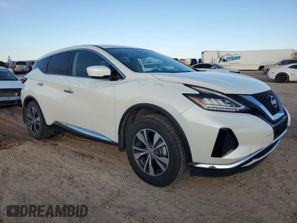 2022 Nissan Murano S with VIN 5N1AZ2AJ5NC119452, listed as a Copart auction lot 83622194 with 38,464 mi miles and Salvage Title. Bid and sale history available at DreamBid. Image 4.