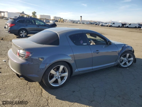 2007 Mazda RX-8 Touring with VIN JM1FE173770208369, listed as a Copart auction lot 80247224 with 138,384 mi miles and Salvage Title. Bid and sale history available at carsss.com. Image 3.