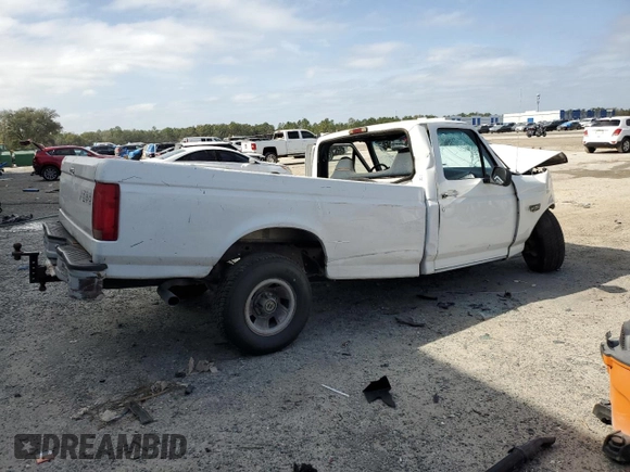 1996 Ford F-150 Special with VIN 1FTEF15Y8TLA13025, listed as a Copart auction lot 45472045 with 0 mi miles and Salvage Title. Bid and sale history available at carsss.com. Image 3.