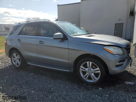 2012 Mercedes-Benz M-Class ML 350 with VIN 4JGDA5HB2CA001713, listed as a Copart auction lot 51315685 with 153,835 mi miles and Salvage Title. Bid and sale history available at carsss.com. Image 4.