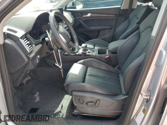 2023 Audi Q5 S line Prestige with VIN WA1FAAFY7P2061803, listed as a Copart auction lot 59907565 with 14,614 mi miles and Salvage title. Bid and sale history available at DreamBid. Image 7.