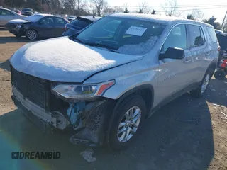 2018 Chevrolet Traverse LS with VIN 1GNEVFKW9JJ278636, listed as a IAAI auction lot 41356423 with 113,783 mi miles. Bid and sale history available at carsss.com. Image 2.