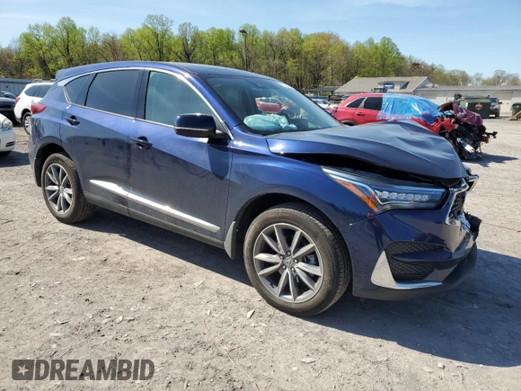 2020 Acura RDX w/Technology Pkg with VIN 5J8TC2H56LL034223, listed as a Copart auction lot 51242484 with 16,667 mi miles. Bid and sale history available at carsss.com. Image 4.