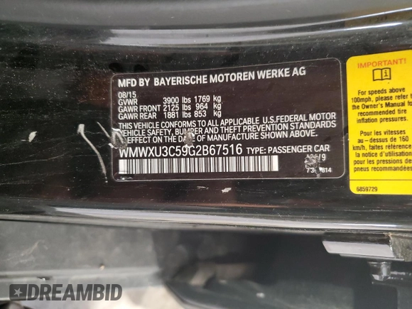 2016 MINI Cooper Hardtop 4 Door S with VIN WMWXU3C59G2B67516, listed as a Copart auction lot 54477465 with 70,546 mi miles and Salvage Title. Bid and sale history available at carsss.com. Image 12.