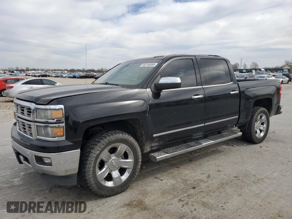 2015 Chevrolet Silverado 1500 LTZ with VIN 3GCUKSEC0FG518950, listed as a Copart auction lot 50194585 with 199,482 mi miles and Salvage Title. Bid and sale history available at carsss.com. Image 1.