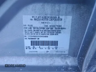 2005 Mazda 6 Sport S with VIN 1YVHP80D355M54800, listed as a Copart auction lot 42609585 with Not Provided miles and Salvage Title. Bid and sale history available at DreamBid. Image 14.