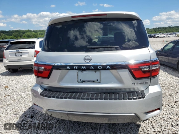 2021 Nissan Armada Platinum with VIN JN8AY2DB5M9791328, listed as a Copart auction lot 61401934 with 30,117 mi miles and Salvage Title. Bid and sale history available at carsss.com. Image 6.