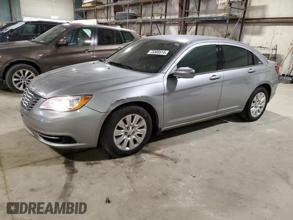 2014 Chrysler 200 LX with VIN 1C3CCBAGXEN157688, listed as a Copart auction lot 73308514 with 89,715 mi miles and Salvage Title. Bid and sale history available at carsss.com. Image 1.