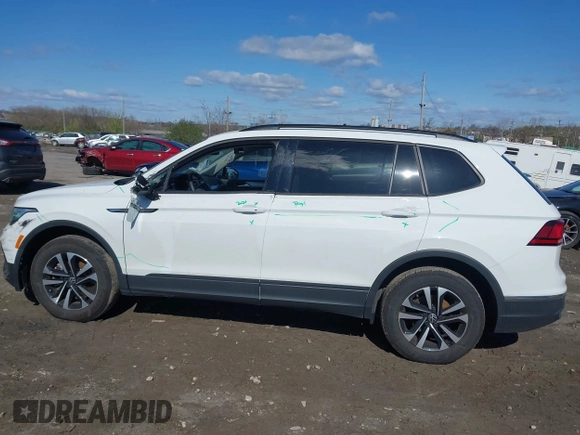 2024 Volkswagen Tiguan S with VIN 3VVFB7AX7RM063715, listed as a IAAI auction lot 41974650 with 23,374 mi miles and . Bid and sale history available at DreamBid. Image 13.