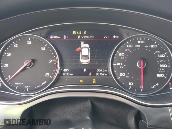 2017 Audi A6 Premium Plus with VIN WAUG8AFCXHN062144, listed as a IAAI auction lot 41722940 with 93,752 mi miles. Bid and sale history available at carsss.com. Image 7.