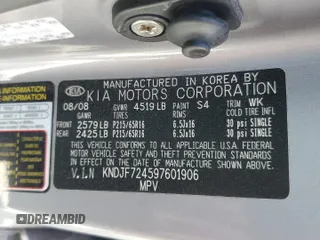 2009 Kia Sportage LX with VIN KNDJF724597601906, listed as a Copart auction lot 45317365 with 196,474 mi miles and Salvage Title. Bid and sale history available at carsss.com. Image 15.
