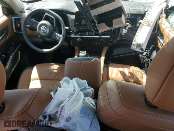 2024 Nissan Pathfinder Platinum with VIN 5N1DR3DK1RC266834, listed as a Copart auction lot 52101895 with 2,046 mi miles and Salvage title. Bid and sale history available at DreamBid. Image 8.
