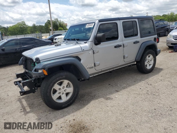 2018 Jeep Wrangler Unlimited Sport S with VIN 1C4HJXDG2JW136211, listed as a Copart auction lot 60080455 with 66,107 mi miles and Salvage title. Bid and sale history available at DreamBid. Image 1.