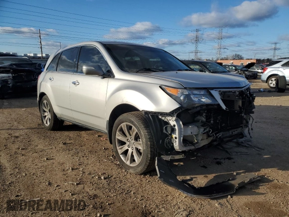 2013 Acura MDX Advance with VIN 2HNYD2H89DH501512, listed as a Copart auction lot 87411424 with 96,494 mi miles and Salvage Title. Bid and sale history available at DreamBid. Image 4.