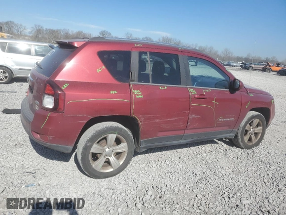 2014 Jeep Compass Latitude with VIN 1C4NJCEBXED509530, listed as a Copart auction lot 46624785 with 162,981 mi miles and Salvage Title. Bid and sale history available at DreamBid. Image 3.