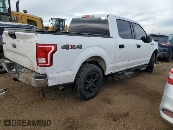 2017 Ford F-150 XL with VIN 1FTEW1E89HKC46487, listed as a Copart auction lot 45216065 with 153,488 mi miles and Salvage Title. Bid and sale history available at carsss.com. Image 3.