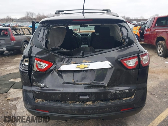 2015 Chevrolet Traverse LT with VIN 1GNKVGKD2FJ230054, listed as a IAAI auction lot 41211551 with 121,466 mi miles and . Bid and sale history available at DreamBid. Image 6.