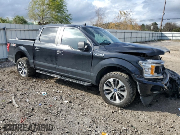 2020 Ford F-150 XL with VIN 1FTEW1CP6LFA93918, listed as a Copart auction lot 86090054 with 47,827 mi miles and Salvage Title. Bid and sale history available at carsss.com. Image 4.