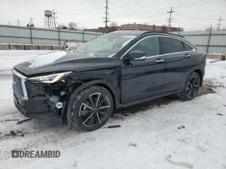 2023 Infiniti QX55 Essential with VIN 3PCAJ5KR9PF117145, listed as a Copart auction lot 88281325 with 10,617 mi miles and Salvage Title. Bid and sale history available at DreamBid. Image 1.