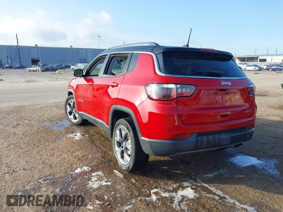 2019 Jeep Compass Limited with VIN 3C4NJCCB1KT638104, listed as a IAAI auction lot 41499495 with 56,270 mi miles. Bid and sale history available at carsss.com. Image 3.