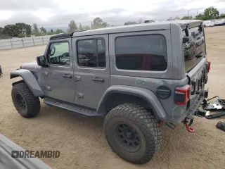 2019 Jeep Wrangler Unlimited Rubicon with VIN 1C4HJXFG6KW661609, listed as a Copart auction lot 55527005 with 25,302 mi miles and Salvage title. Bid and sale history available at DreamBid. Image 2.