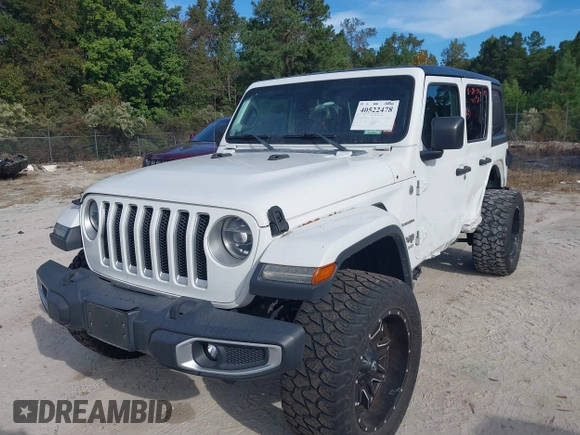 2018 Jeep Wrangler Unlimited Sahara z VIN 1C4HJXEG4JW220092, wystawiony jako IAAI lot #40522478 z przebiegiem 90 529 mil mil oraz . Historia ofert i sprzedaży dostępna na DreamBid. Obrazek 17.