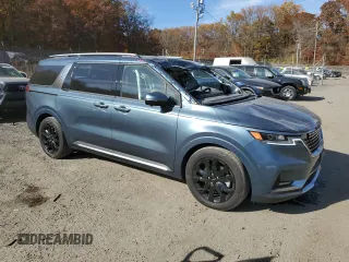 2023 Kia Carnival SX Prestige with VIN KNDNE5H33P6227354, listed as a Copart auction lot 79184054 with 33,602 mi miles and Salvage Title. Bid and sale history available at carsss.com. Image 4.