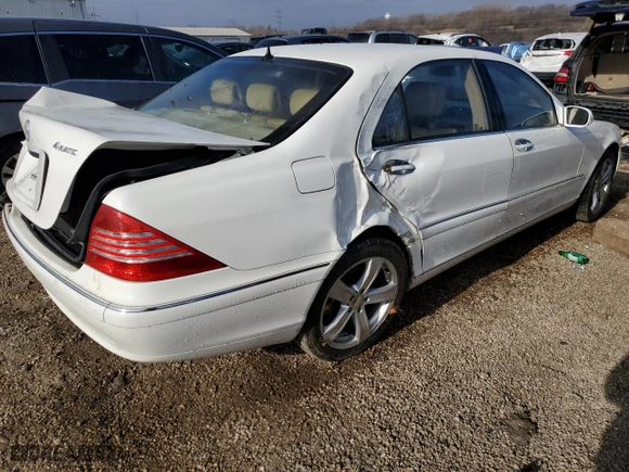 2003 Mercedes-Benz S-Class 5.0L with VIN WDBNG84J63A377870, listed as a Copart auction lot 83422494 with 135,741 mi miles and Salvage Title. Bid and sale history available at carsss.com. Image 3.