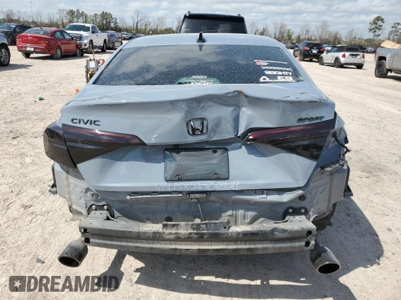 2023 Honda Civic Sedan Sport with VIN 2HGFE2F59PH535524, listed as a Copart auction lot 48980805 with 31,108 mi miles and Salvage Title. Bid and sale history available at carsss.com. Image 6.