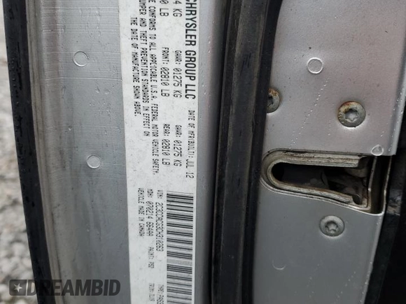 2012 Chrysler 300 Limited z VIN 2C3CCACG3CH310263, wystawiony jako Copart lot #83744764 z przebiegiem 246 532 mil mil oraz Szkoda całkowita • Salvage title. Historia ofert i sprzedaży dostępna na DreamBid. Obrazek 14.