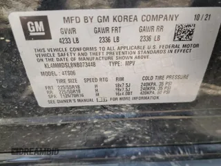 2022 Buick Encore GX Select with VIN KL4MMDSL8NB073448, listed as a Copart auction lot 53580445 with 103,381 mi miles and Salvage title. Bid and sale history available at DreamBid. Image 13.