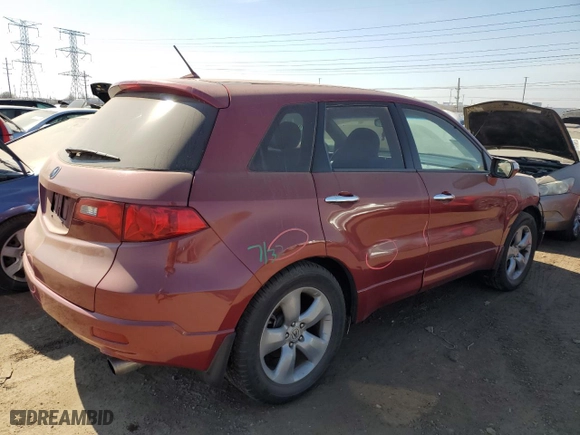 2007 Acura RDX with VIN 5J8TB18237A012040, listed as a Copart auction lot 48458265 with 143,922 mi miles and Salvage Title. Bid and sale history available at carsss.com. Image 3.