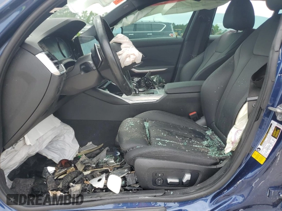 2021 BMW 3 Series 330i with VIN 3MW5R1J06M8B74986, listed as a Copart auction lot 60648895 with Not provided miles and Salvage title. Bid and sale history available at DreamBid. Image 7.