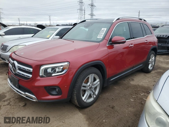2020 Mercedes-Benz GLB 250 z VIN W1N4M4HB6LW029189, wystawiony jako Copart lot #51075265 z przebiegiem 38 661 mil mil oraz Szkoda całkowita • Salvage title. Historia ofert i sprzedaży dostępna na DreamBid. Obrazek 1.