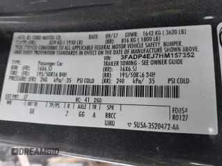 2017 Ford Fiesta SE with VIN 3FADP4EJ7HM157352, listed as a IAAI auction lot 41592897 with 120,446 mi miles. Bid and sale history available at carsss.com. Image 9.