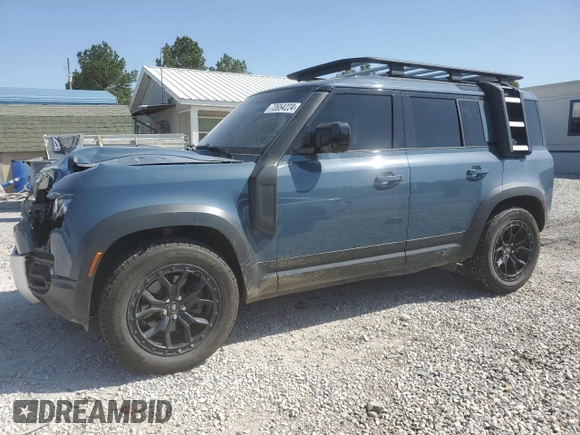2022 Land Rover Defender S with VIN SALEJ7RX1N2090601, listed as a Copart auction lot 73654224 with 33,621 mi miles and Salvage title. Bid and sale history available at DreamBid. Image 1.