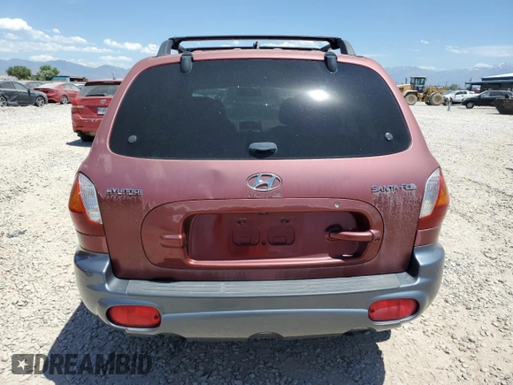2004 Hyundai Santa Fe with VIN KM8SB12B74U770505, listed as a Copart auction lot 62756304 with 0 mi miles and Salvage Title. Bid and sale history available at carsss.com. Image 6.