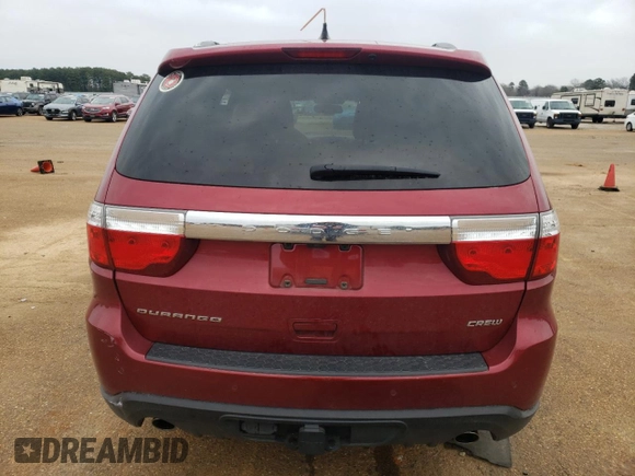 2013 Dodge Durango Crew with VIN 1C4SDHDT9DC658405, listed as a Copart auction lot 88593835 with 28,844 mi miles and Salvage title. Bid and sale history available at DreamBid. Image 6.