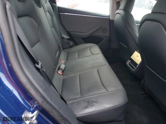 2025 Tesla Model 3 Long Range with VIN 5YJ3E1EA3SF927360, listed as a Copart auction lot 43591245 with 214 mi miles and Salvage Title. Bid and sale history available at carsss.com. Image 10.