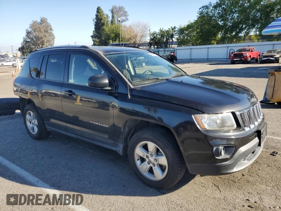 2015 Jeep Compass Sport with VIN 1C4NJCBA1FD190757, listed as a Copart auction lot 46546335 with 104,060 mi miles and Salvage Title. Bid and sale history available at carsss.com. Image 4.