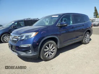 2019 Honda Pilot EX z VIN 5FNYF5H30KB045733, wystawiony jako Copart lot #56214975 z przebiegiem 60 819 mil mil oraz Szkoda całkowita • Salvage title. Historia ofert i sprzedaży dostępna na DreamBid. Obrazek 1.