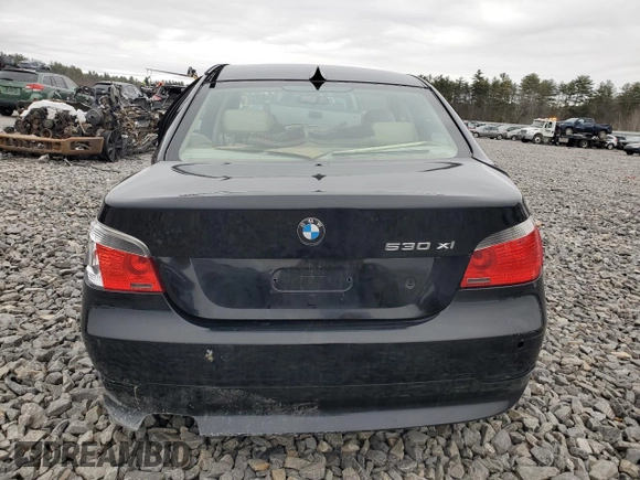 2006 BMW 5 Series 530xi with VIN WBANF73596CC34522, listed as a Copart auction lot 84189884 with Not Provided miles and Salvage Title. Bid and sale history available at DreamBid. Image 6.
