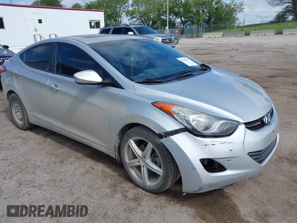 2013 Hyundai Elantra GLS with VIN KMHDH4AEXDU602622, listed as a IAAI auction lot 42322999 with 169,004 mi miles and . Bid and sale history available at DreamBid. Image 1.