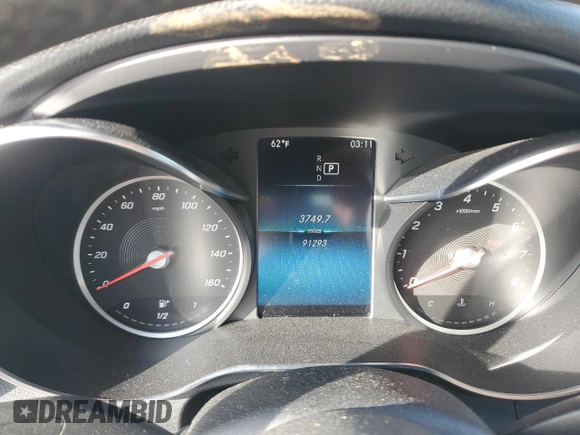 2020 Mercedes-Benz C with VIN W1KWF8DB7LR575902, listed as a Copart auction lot 42640315 with 91,293 mi miles and Salvage Title. Bid and sale history available at carsss.com. Image 9.