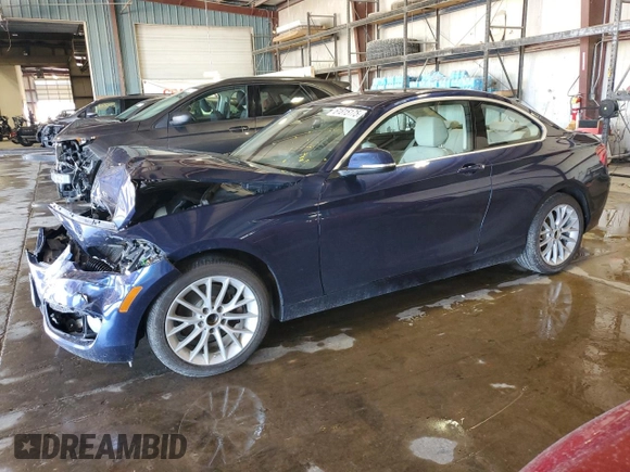 2015 BMW 2 Series 228i with VIN WBA1F5C54FVW98189, listed as a Copart auction lot 61815175 with 67,216 mi miles and Salvage title. Bid and sale history available at DreamBid. Image 1.