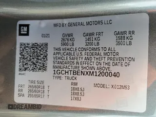 2021 Chevrolet Colorado 4WD Work Truck with VIN 1GCHTBENXM1200040, listed as a Copart auction lot 43619954 with 35,569 mi miles and Non Repairable. Bid and sale history available at carsss.com. Image 13.
