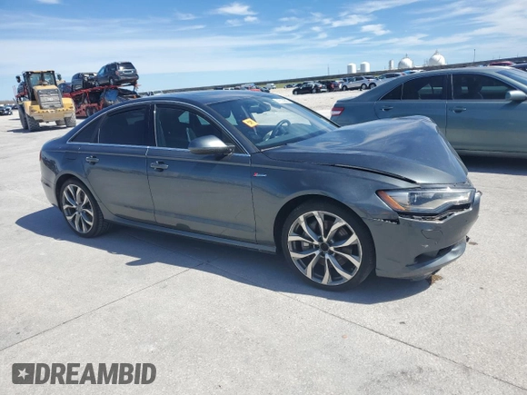 2014 Audi A6 3.0T Prestige with VIN WAUHGAFC1EN011537, listed as a Copart auction lot 47874865 with 100,630 mi miles and Salvage Title. Bid and sale history available at carsss.com. Image 4.