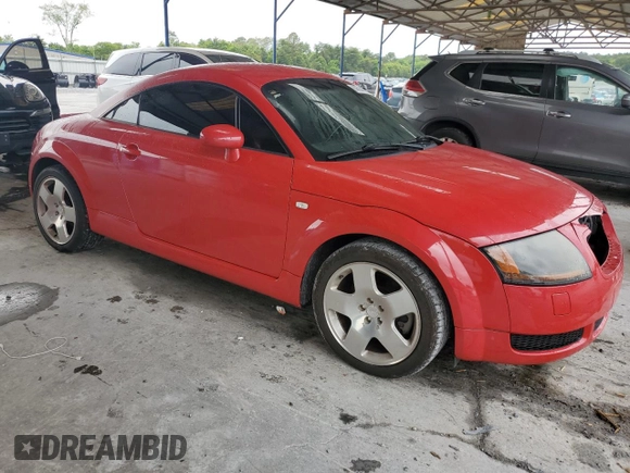 2001 Audi TT with VIN TRUWT28N311007832, listed as a Copart auction lot 60604895 with 147,615 mi miles and Salvage title. Bid and sale history available at DreamBid. Image 4.