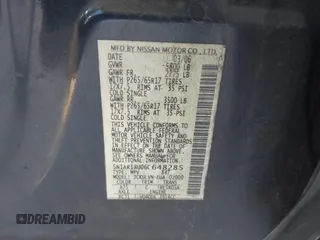 2006 Nissan Pathfinder SE with VIN 5N1AR18U06C648285, listed as a IAAI auction lot 42259303 with 292,379 mi miles and . Bid and sale history available at DreamBid. Image 9.